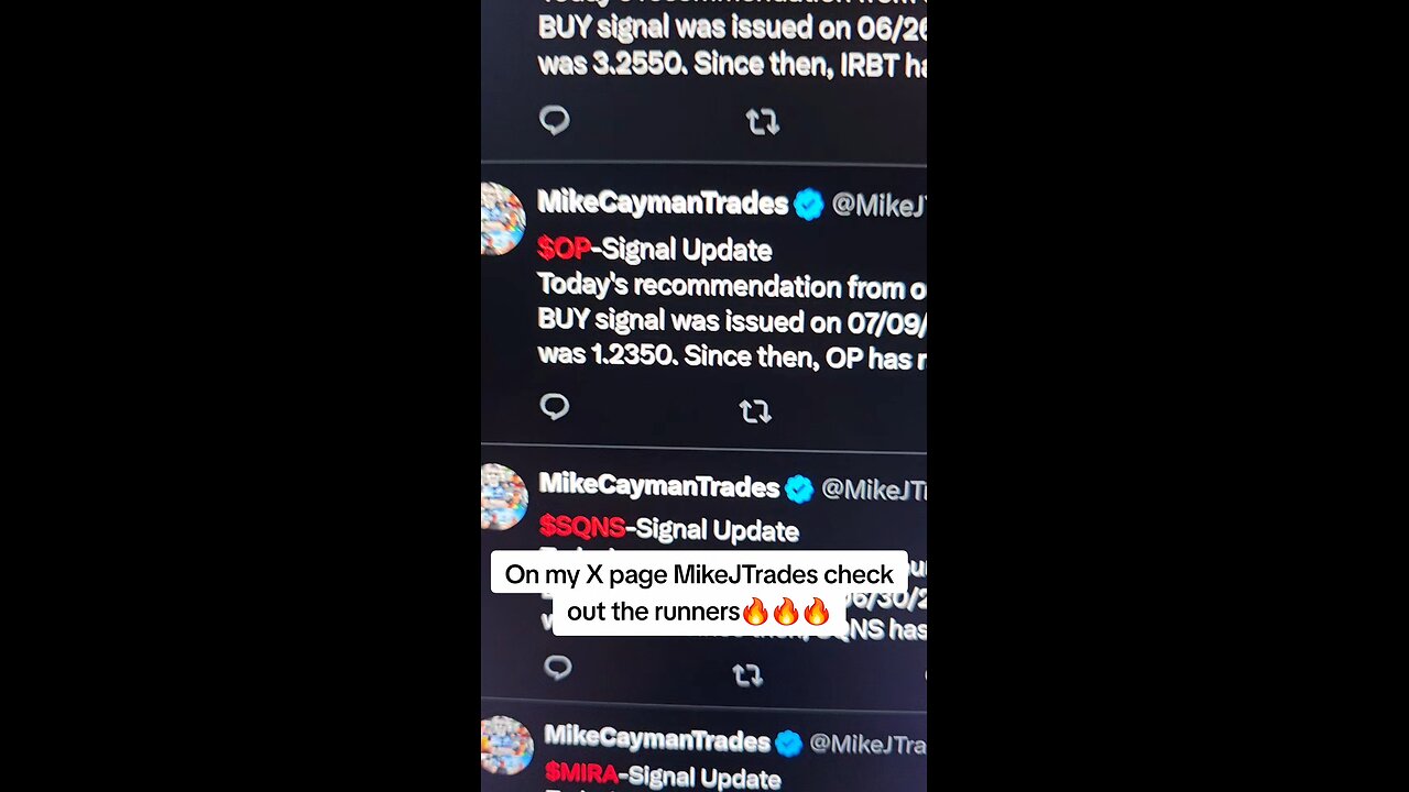 On X MikeJTrades Runners🔥
