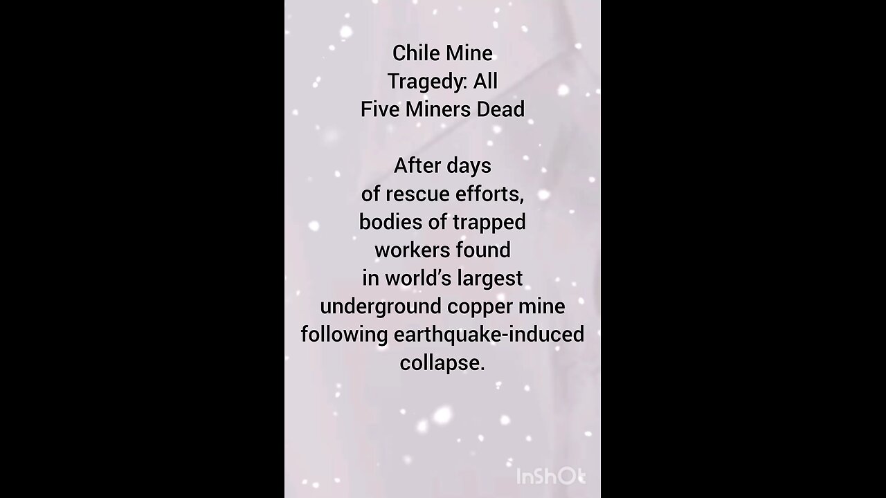 Chile Mine Tragedy: All Five Miners Dead