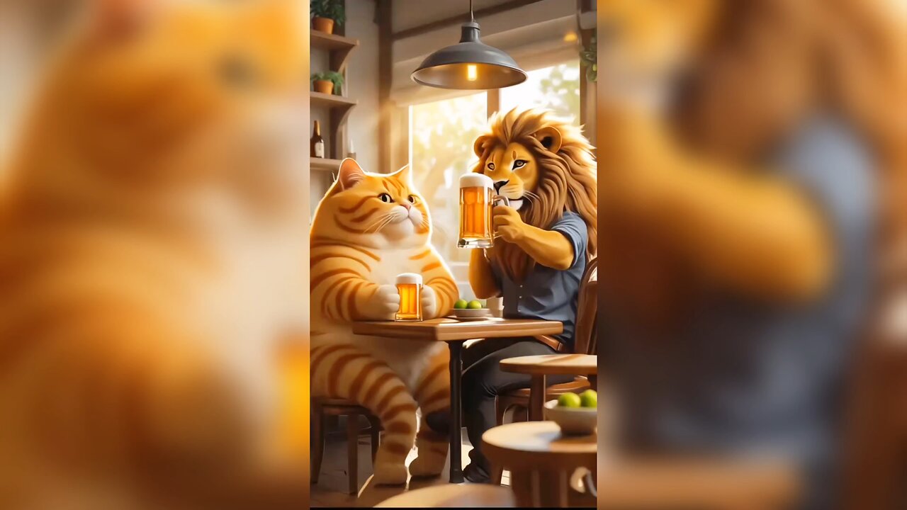 Cat with lion