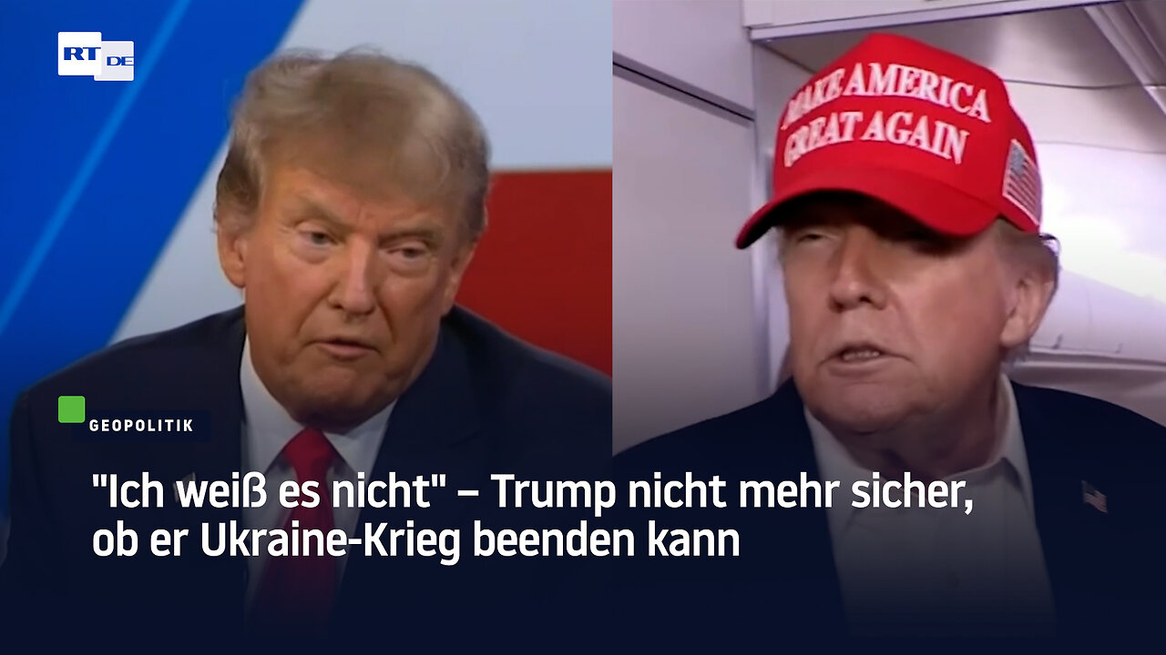 "Ich weiß es nicht" – Trump nicht mehr sicher, ob er Ukraine-Krieg beenden kann