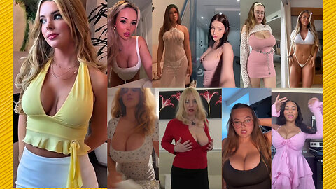 Huge Boobs / No Bra / Hard Nipples 58 - Big bank tiktok challenge ❤️‍ClipchampGirls 2025