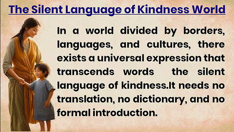 The Silent Language of Kindness Worldwide | Different Cultures | One Language