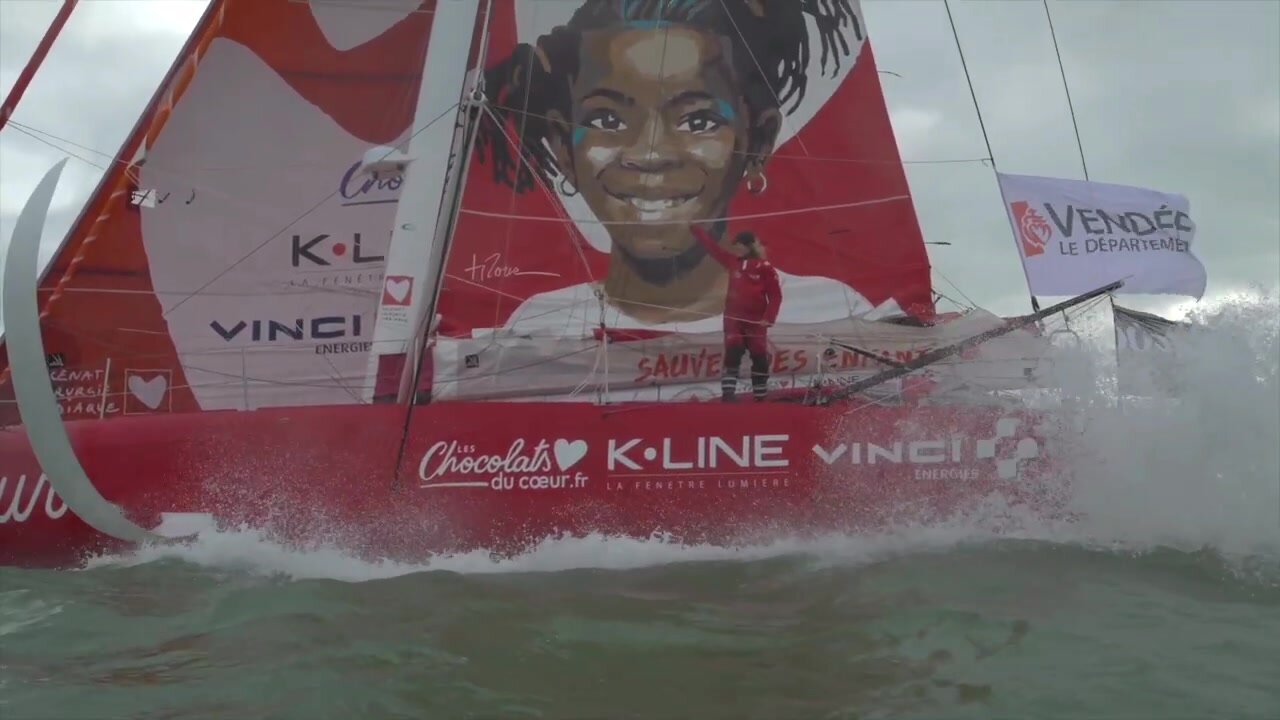 World on Water Feb 07 25 Sam Davies Fin, RORC Multihull Fin, IQFoil,Princess Sofia, 18 Footers