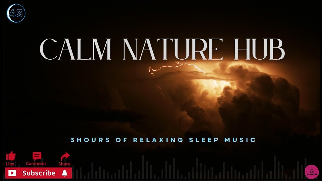 ⛈️ Thunderstorm at Night | 3 Hours of #whitenoise for Deep Sleep & Relaxation ⛈️ | #43