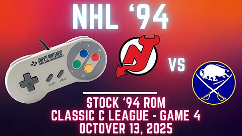 NHL '94 Fall Classic SNES C - Devils (Len) at Sabres (Kashim) {SNES} Game 4