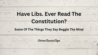 Have Libs Ever Read The Constitution?