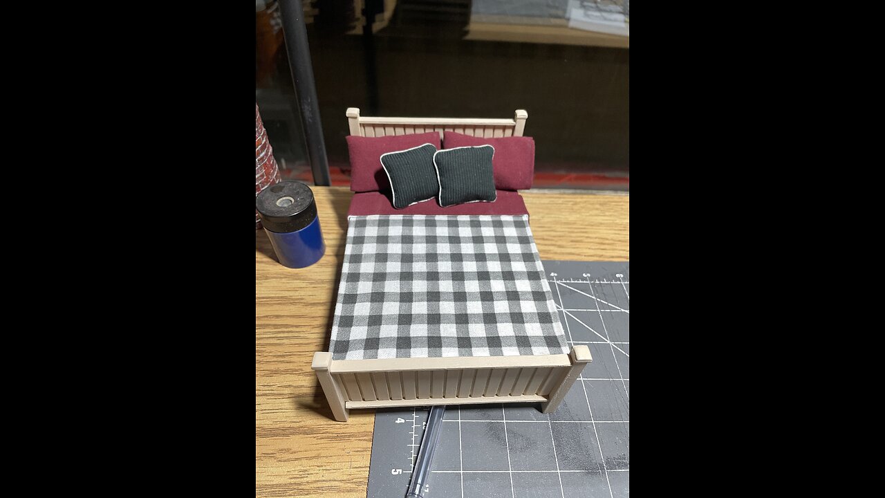 1/12 scale bed for dollhouse