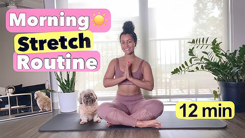 Wake Up Your Body | 10-Min Morning Yoga for Stiff Muscles ft. My Shih Tzu 🧘‍♀️🐾