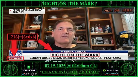 "CRACKING THE Q-CODE" ~ 'RIGHT ON [THE MARK]'
