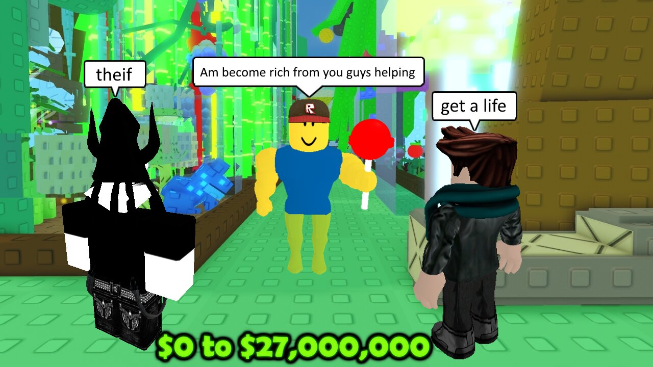 I made 27 MILLION robbing people in Grow a Garden
