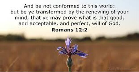 Be not conformed to this world (Roman 12:2)