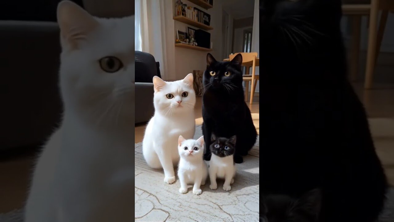 cute cat family