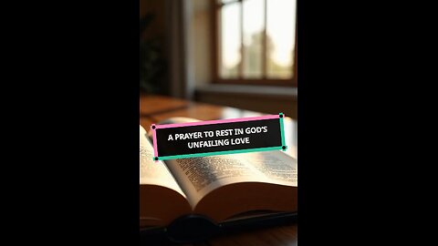 A Prayer to Rest in God's Unfailing Love
