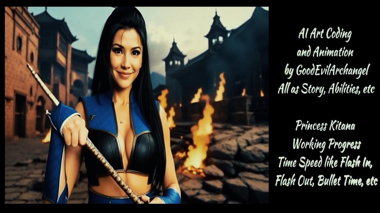 Princess Kitana MK, Hyper Realistic Working Progress with BGM