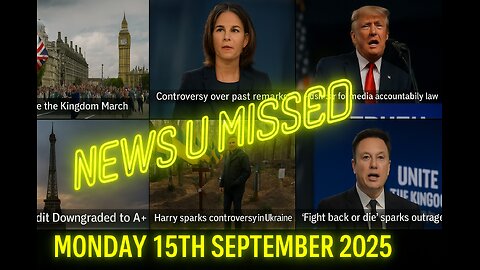 NEWS U MISSED WITH PAUL BROOKER & WARREN THORNTON MONDAY 15TH SEPTEMBER 2025