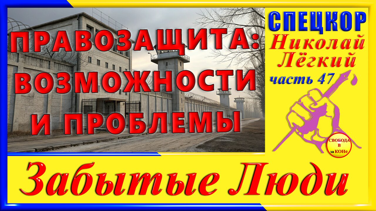 ПРАВОЗАЩИТА ВОЗМОЖНОСТИ И ПРОБЛЕМЫ-ч.47 Николай Легкий