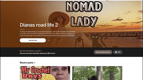 Please follow me on New Patreon Page "Dianas road life 2"