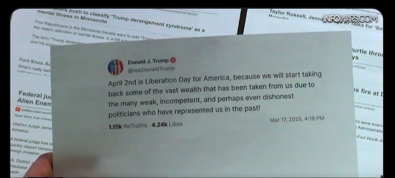 President Trump Has Declared April 2nd Liberation Day For America!