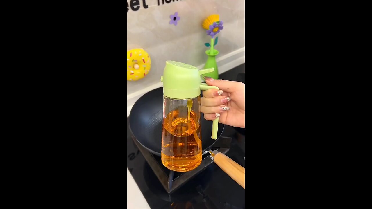 2 in 1 Oil & Liquid Dispenser Spraying & Pouring Jar