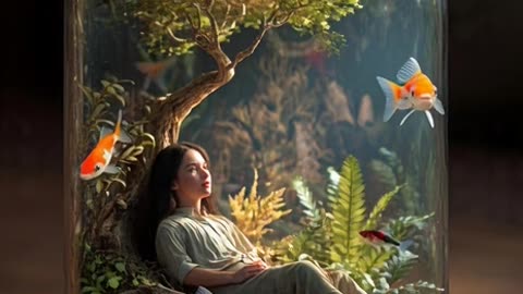 A hyper-realistic 4K cinematic portrait video: Focus on a crystal-clear, flawless glass bottle