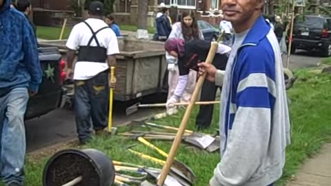 DAVE PLANTING A TREE. THE SHEA SHOW