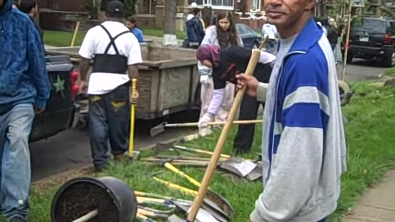 DAVE PLANTING A TREE. THE SHEA SHOW