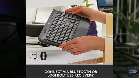 Logitech Signature K650 Comfort Full-Size Wireless Keyboard with Wrist Rest, BLE
