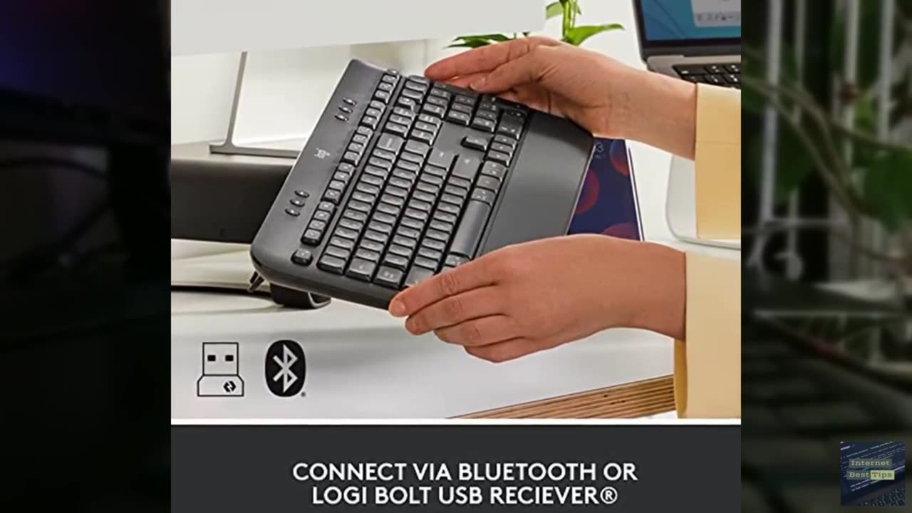 Logitech Signature K650 Comfort Full-Size Wireless Keyboard with Wrist Rest, BLE