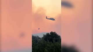 Helicopters battle wildfires in Turkey’s Izmir province