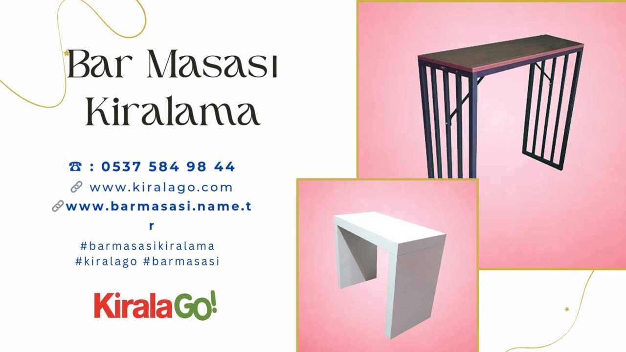 Bar Masasi Kiralama