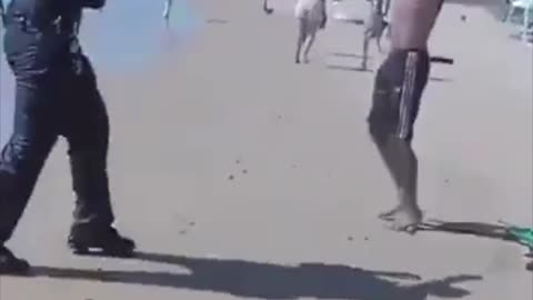 Wild arrest captured on police bodycam at Christies Beach