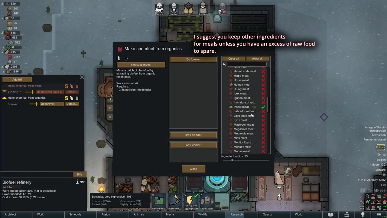 Rimworld Odyssey │Best Ways to use INSECT MEAT for your GRAVSHIP - Guide 2025