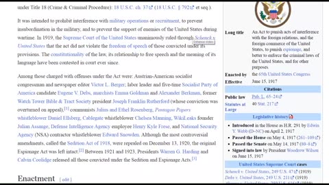 Espionage Act of 1917