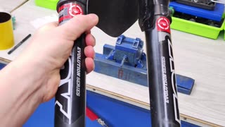 This is a really cool setup for testing bike suspension forks.