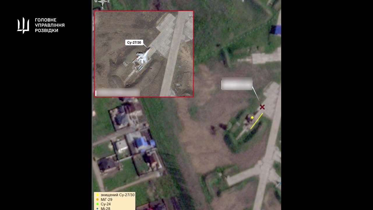 🔥✈️ Russian Su-30SM aircraft destroyed in Russia, - GUR ✊ Su-30SM with the tail numbe