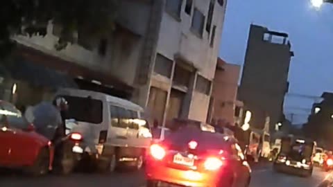 Wet Road in Marikina City in the Philippines