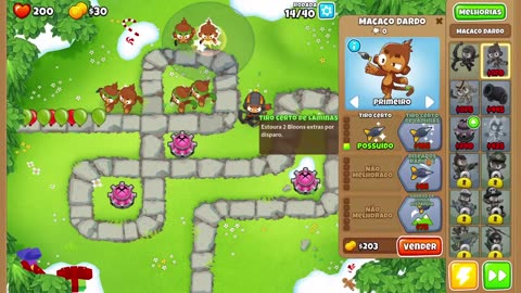 Bloons TD 6 Ape Field Easy Round 14