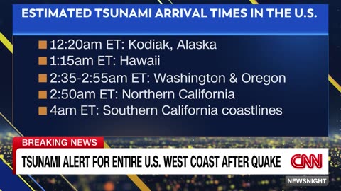 Tsunami alerts for Japan, Alaska, Hawaii and US West Coast