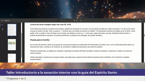 TALLER INTRODUCTORIO DE SANACIÓN INTERIOR CON LA GUÍA DEL ESPÍRITU SANTO 1 DE 5