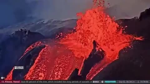Hypnotic eruption of Kilauea yesterday