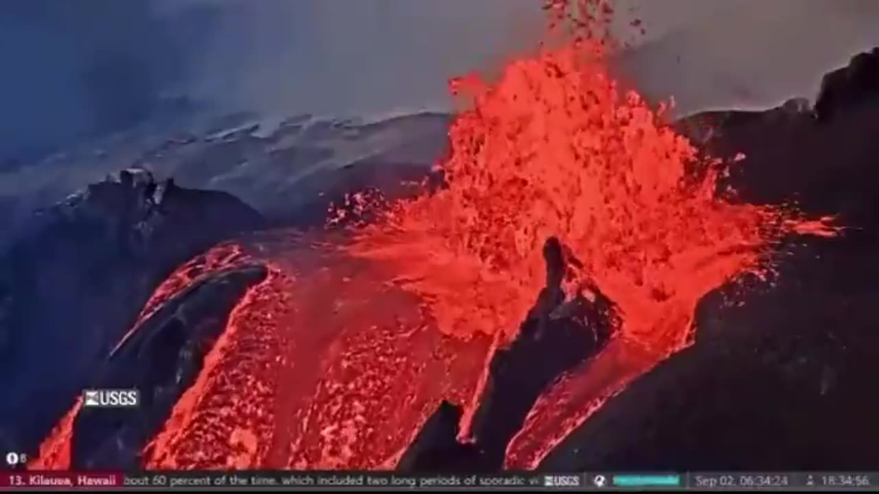 Hypnotic eruption of Kilauea yesterday