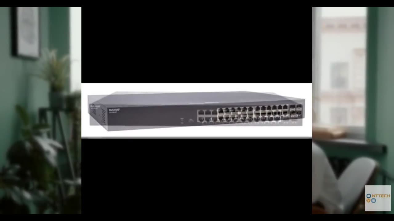 Ruckus ICX8100-24P 24-Port Gigabit Ethernet PoE+ Managed Switch, 370W Power Budg