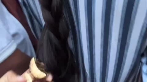"Touching & Playing with Long Hair in Public – Street Moments!"