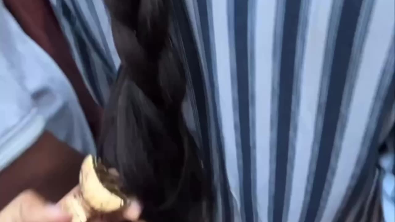"Touching & Playing with Long Hair in Public – Street Moments!"