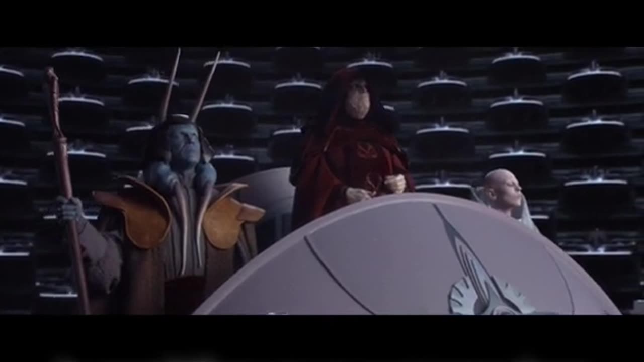 Uno de los discursos más memorables el Emperador Palpatine pronuncia una declaración que establece e
