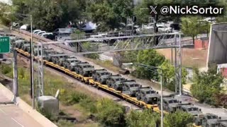 💥HUNDREDS UPON HUNDREDS of Military Vehicles Spotted on a train in Middle of Washington, DC (9.03.25)