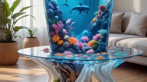Stunning Ocean World Coffee Table A Marine Wonderland! 🐬🌊#OceanTable #CoffeeTable