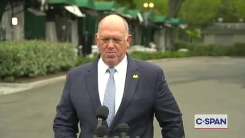 Tom Homan Speaks to Reporters at the White House
