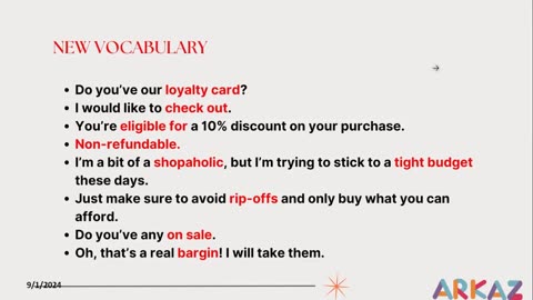 Talking about Shopping( 8 )