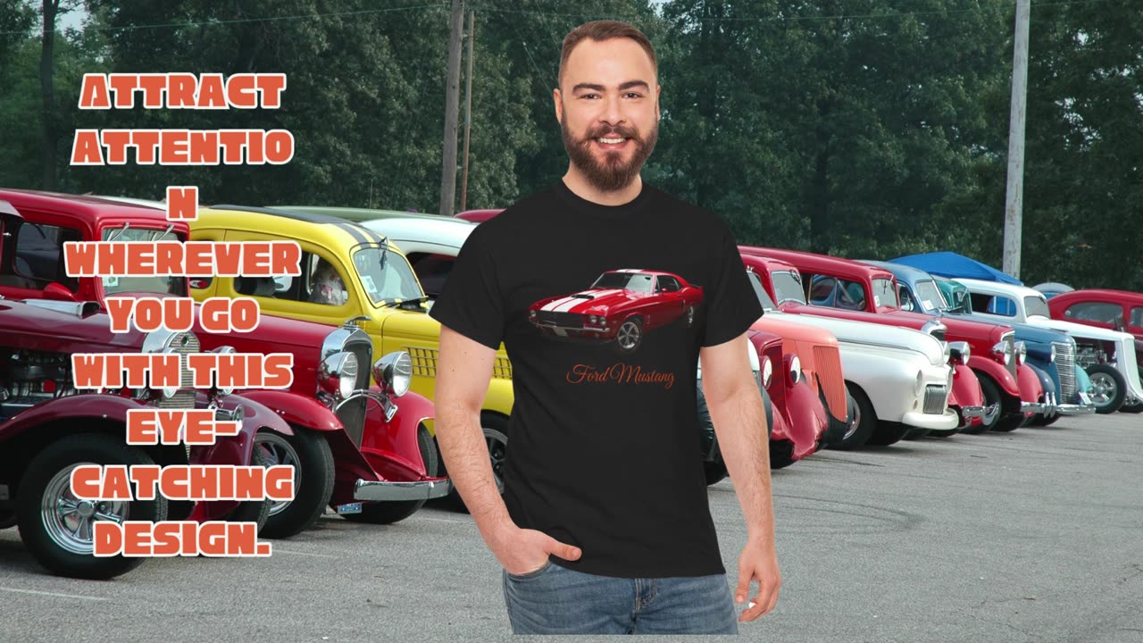 Mustang Muscle Car tee, Cotton Tee for Car Enthusiasts, Casual Wear Shirt, Car Show Tee,